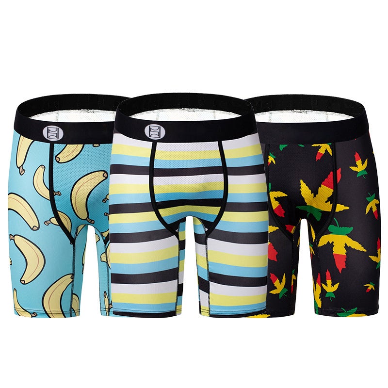 Men'S Underwear Cartoon Print Men'S Quick-Drying Boxer Briefs Sports Underwear Fitness Extended Underwear Men'S - Image 3