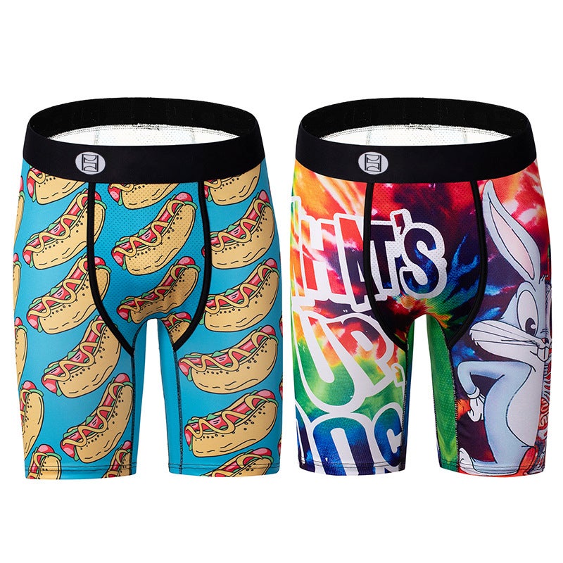 Men'S Underwear Cartoon Print Men'S Quick-Drying Boxer Briefs Sports Underwear Fitness Extended Underwear Men'S - Image 5