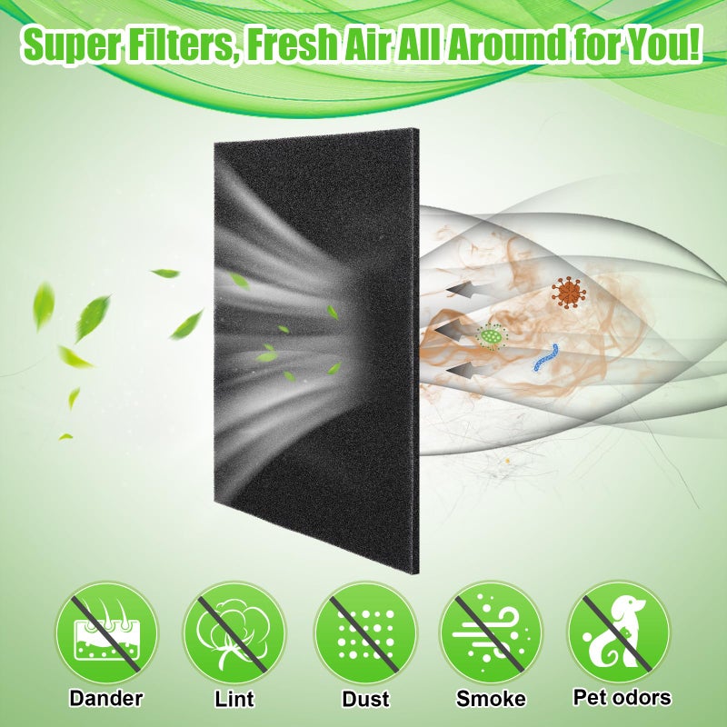 MADHOLLY 15.7" x 59" Extra Large Cuttable Air Conditioner Filters - Cut to Fit Carbon Pad Air Purifier Filters, Washable Reusable Foam Pad Pre Filter Roll for Air Filters AC Window Unit Charcoal Sheet - Image 4