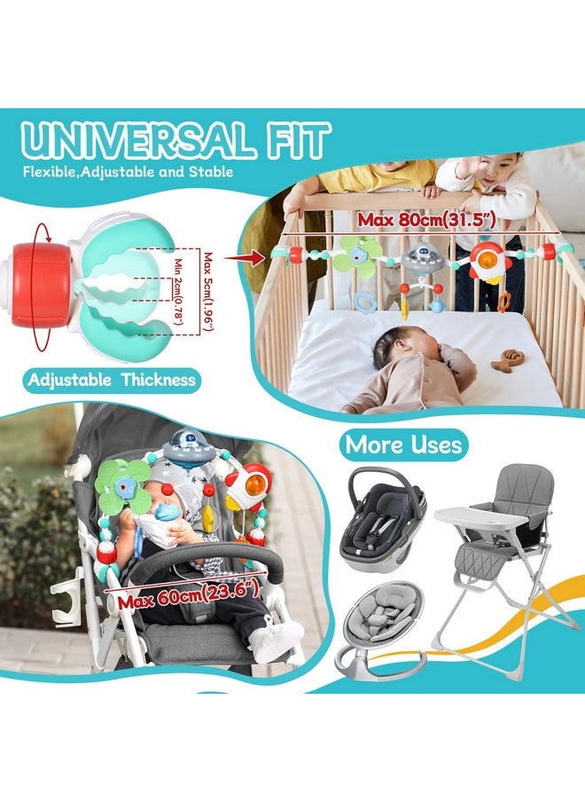 Orzbow - Stroller Arch Toy For Baby, Musical Carseat Toys Hanging With Teething, Baby Mobile For Crib Bassinet Car Seat And Bouncer, Car Seat Activity Toy For Babies 0-12 Months - Image 1