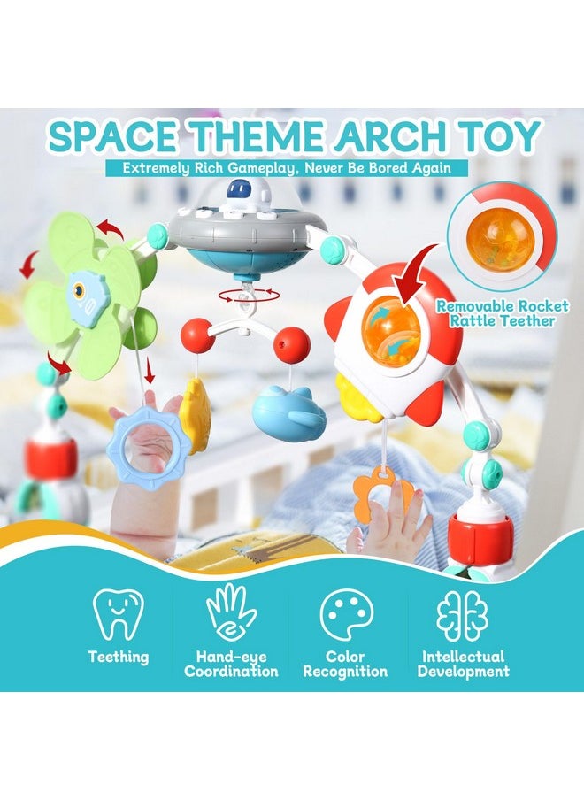 Orzbow - Stroller Arch Toy For Baby, Musical Carseat Toys Hanging With Teething, Baby Mobile For Crib Bassinet Car Seat And Bouncer, Car Seat Activity Toy For Babies 0-12 Months - Image 1