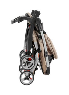 BABY PLUS Lightweight And Foldable Baby Adjustable Stroller Wheels With Suspension For 6 To 36 Months - Khaki  - Image 4