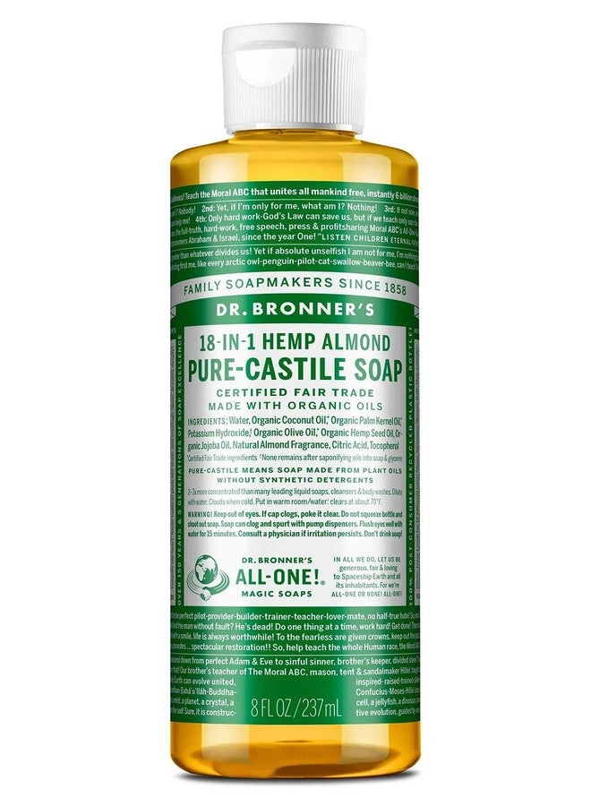 DR. BRONNER'S, CASTILE LIQ SP,OG3,ALMOND 8 Fl Oz EA 1 - Image 1
