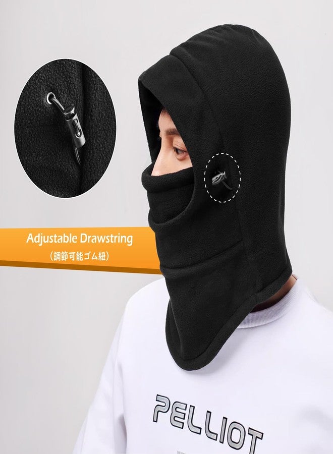 تراي وندر قبعة بالاكلافا من الصوف الحراري من TRIWONDER، قناع وجه كامل للوجه، غطاء رأس، قناع تزلج شتوي (أسود - سميك) - Image 3