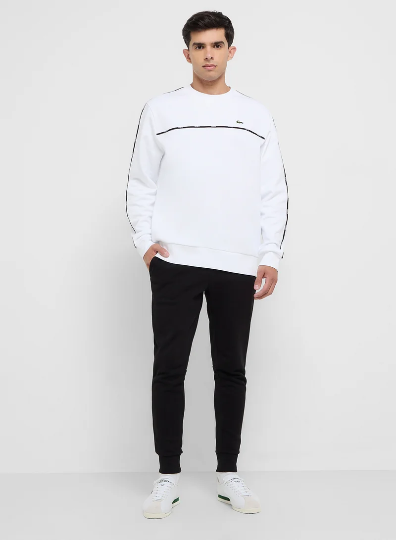 LACOSTE Trim Crew Neck Sweatshirt