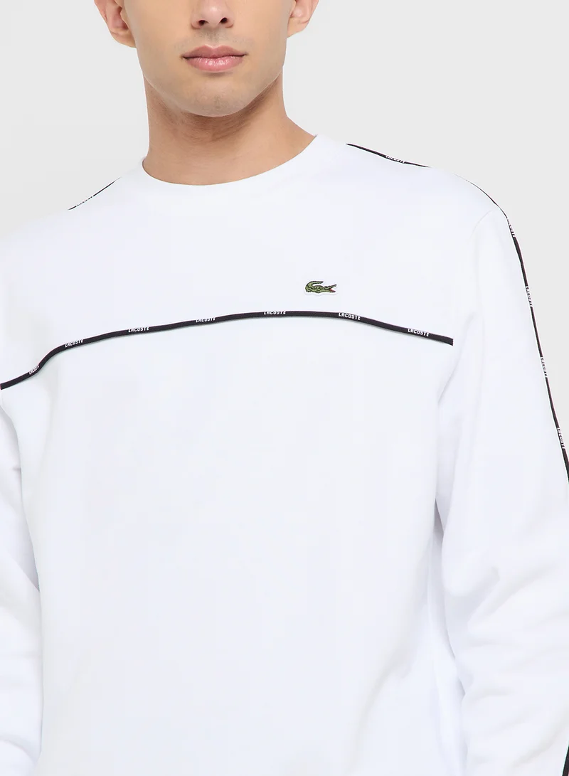 LACOSTE Trim Crew Neck Sweatshirt