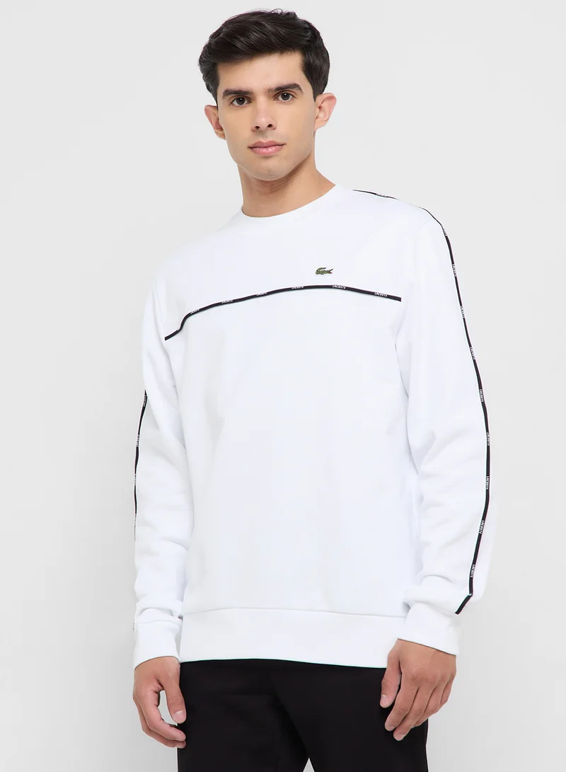 LACOSTE Trim Crew Neck Sweatshirt