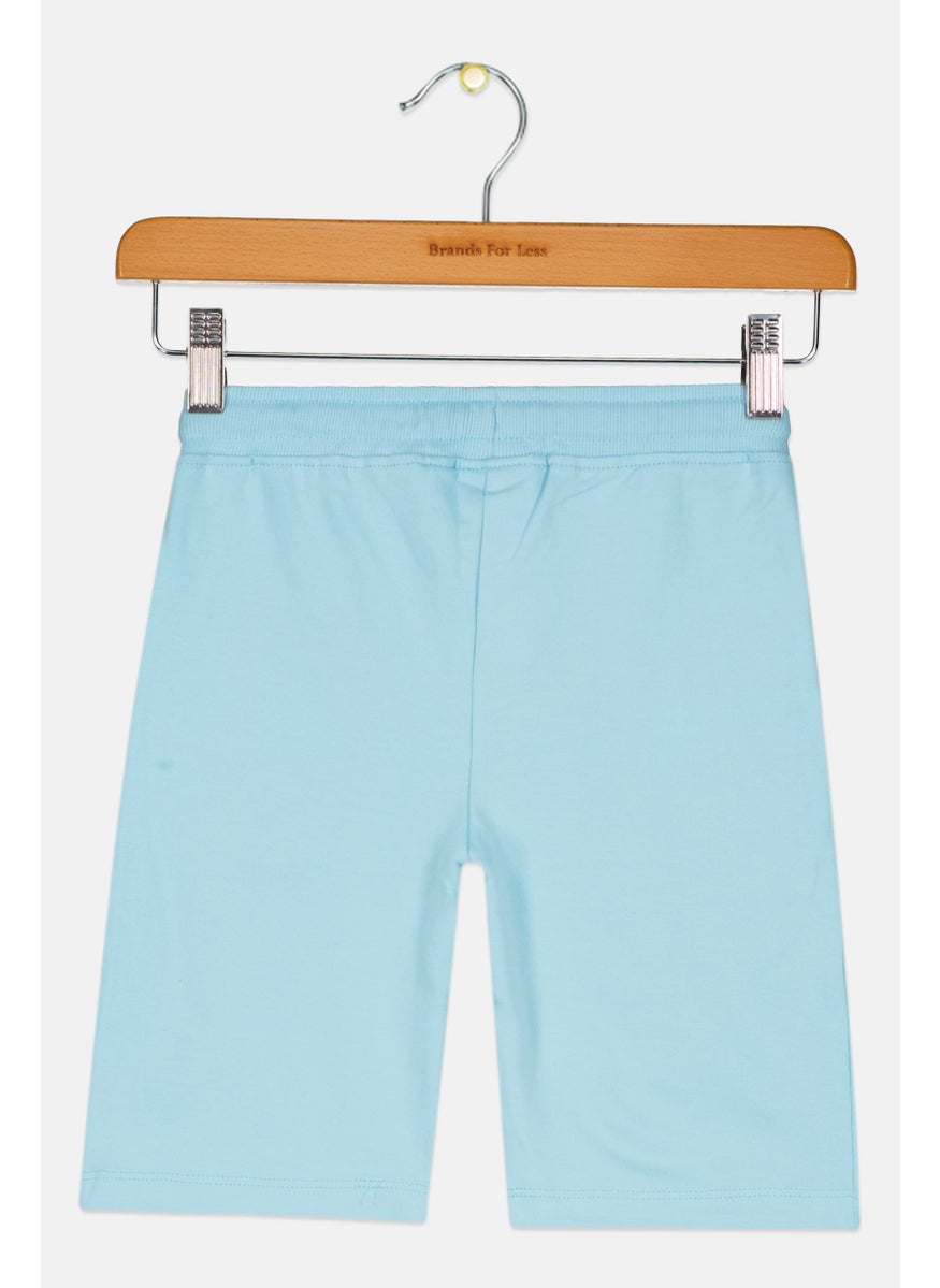 Gremlins - Kids Girl Graphic Print Shorts, Turquoise - Image 1