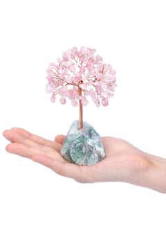 Generic Natural 7 Chakra Crystal Tree - Raw Fluorite Base Gem Bonsai  Tree for Home & Office Decor, Wealth & Luck Gift, 4.7"-5.1" (C)  - Image 2