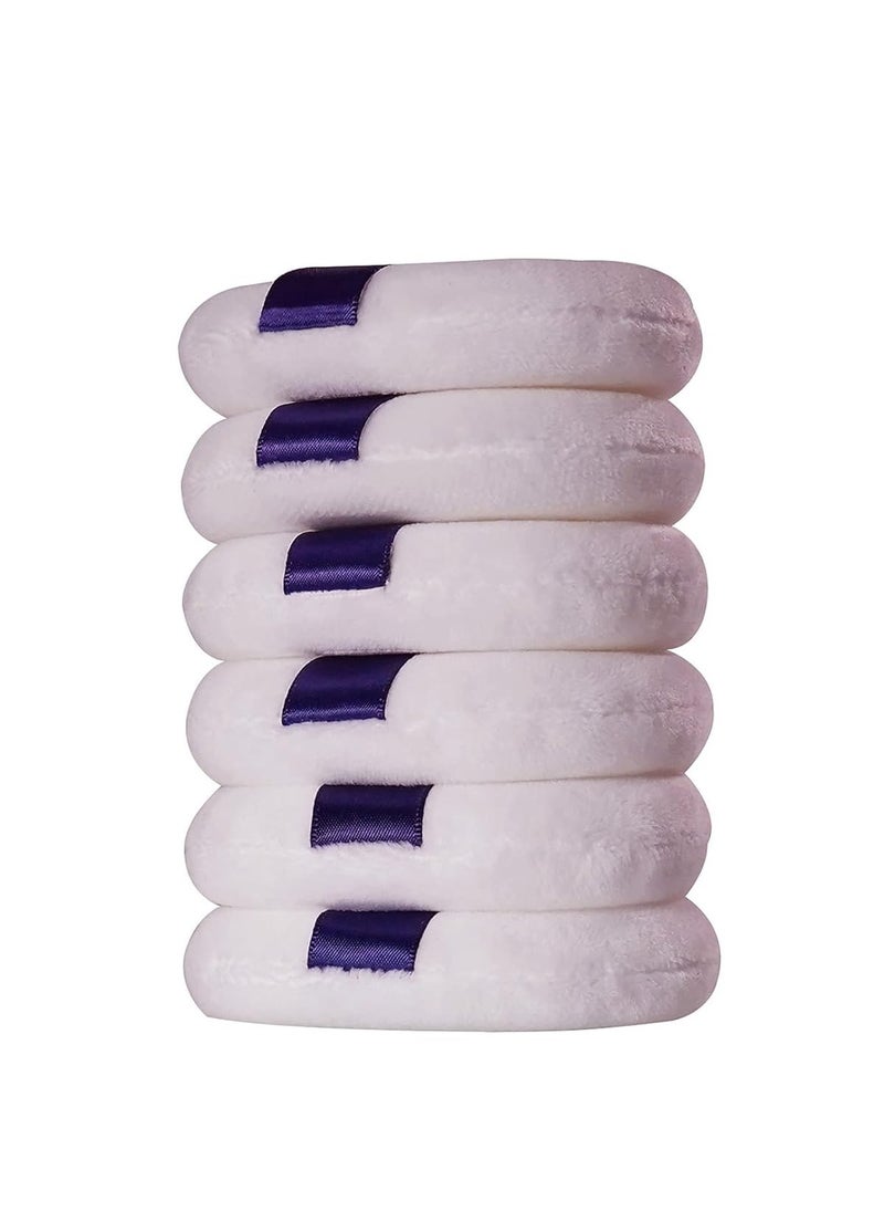 Yababa Powder Puff - 3.15 Inch Ultra Soft Washable Velour Makeup Powder Puffs for Face Powder, Setting powder, Body powder, Loose Powder, Other powders (6 Pack)  - Image 1