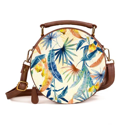 Kalankit Round Sling Bag for Women | Lightweight Vegan Leather Crossbody | Stylish Compact Purse | Crossbody Bags for Women | Valentine Gift for Girlfriend | Perspective Of Nature - Image 1