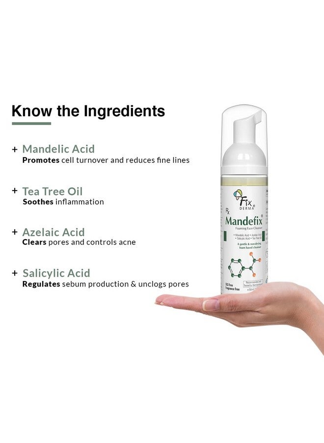 فيكسديرما منظف رغوي من حمض الساليسيليك بنسبة 2% للرجال والنساء، منظف غير جاف، مقشر يقلل من شيخوخة الجلد، غسول الوجه بحمض الساليسيليك للبشرة الحساسة والمعرضة لحب الشباب، 50 مل - Image 5