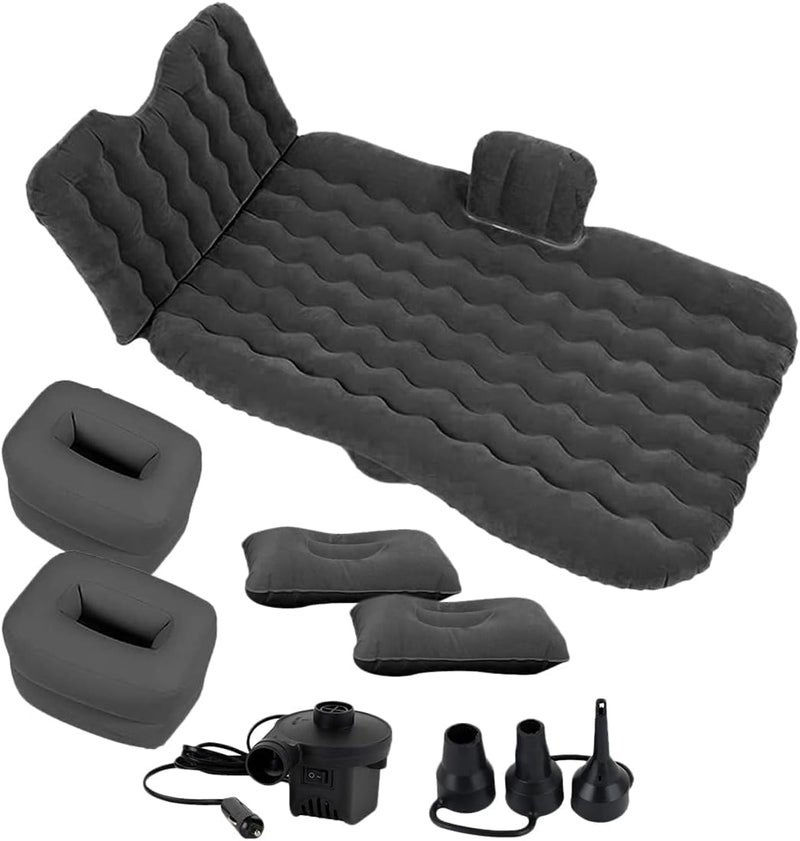 ZONETECH Car Inflatable Air Mattress Back Seat Pump Kit with 2 Air Pillows - Universal Fit for SUVs and Cars - Image 1