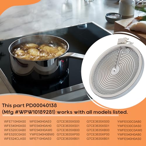 Cooouds W10189281 12-Inch Dual Radiant Surface Element Replacement for Whirlpool, Maytag, Samsung Stoves - 1900W (9") / 3000W (12") Burner Replaces DG47-00056A, DG47-00064A, MEE64286401, W10823727 - Image 5