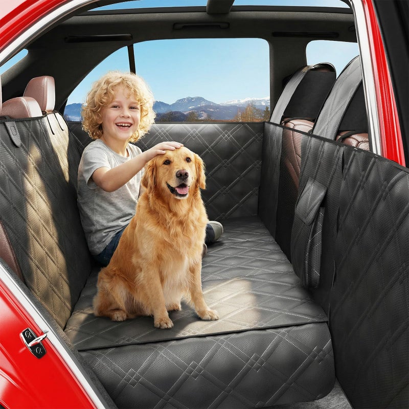 Surfcabin Back Seat Extender for Dogs â€“ Waterproof Dog Seat Cover for Back Seat with Door Protection, Easy to Use and Clean, Hard Bottom, Holds 420 lbs Dog Hammock for Cars, SUVs & Small-Size Trucks - Image 1
