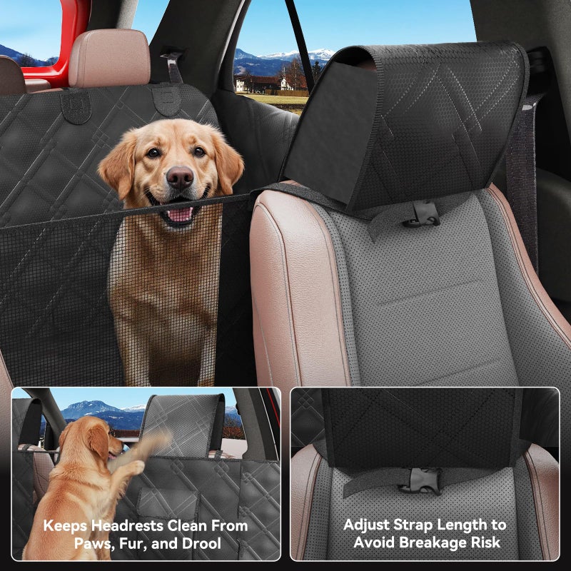 Surfcabin Back Seat Extender for Dogs â€“ Waterproof Dog Seat Cover for Back Seat with Door Protection, Easy to Use and Clean, Hard Bottom, Holds 420 lbs Dog Hammock for Cars, SUVs & Small-Size Trucks - Image 4