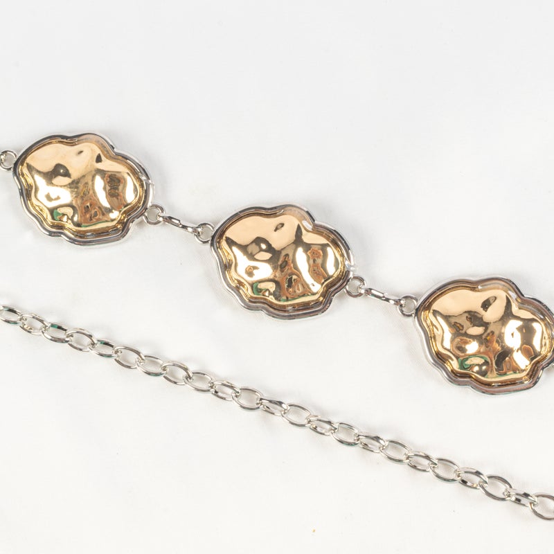 حزام وسط معدن حريمي ذهبي × فضي - Image 3