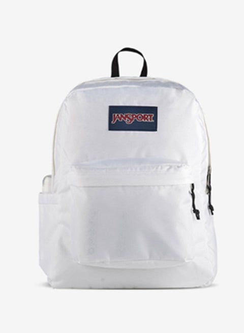 SuperBreak Unisex Large Capacity Solid Color Backpack Computer Bag White 42cm * 32cm * 21cm