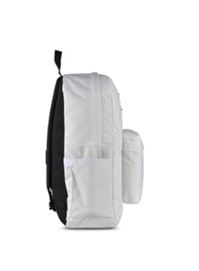 SuperBreak Unisex Large Capacity Solid Color Backpack Computer Bag White 42cm * 32cm * 21cm