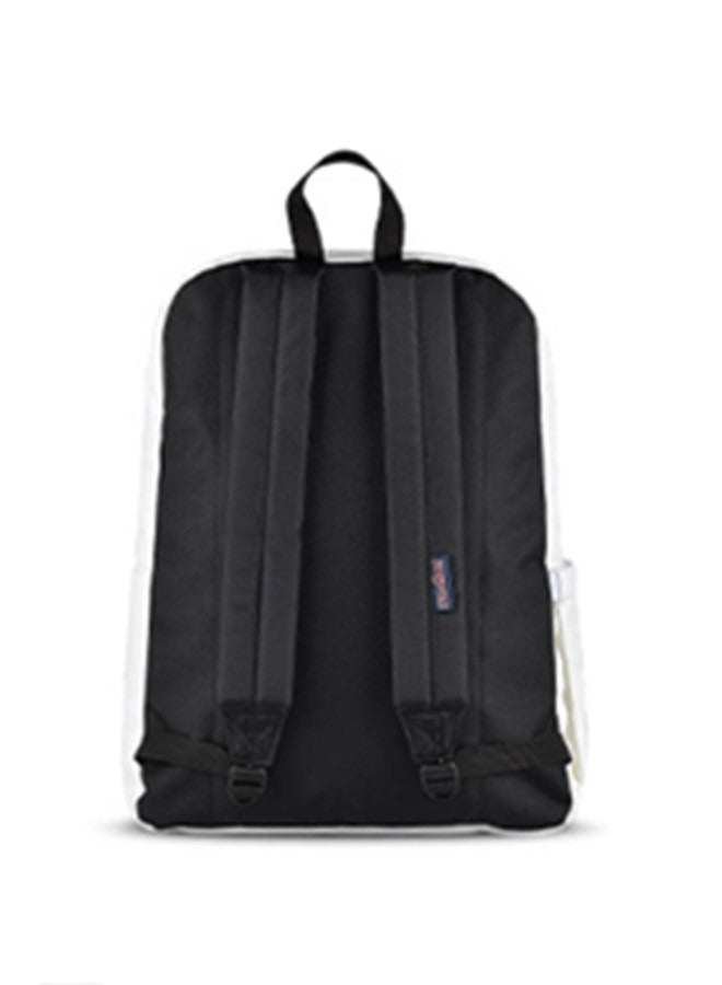 SuperBreak Unisex Large Capacity Solid Color Backpack Computer Bag White 42cm * 32cm * 21cm
