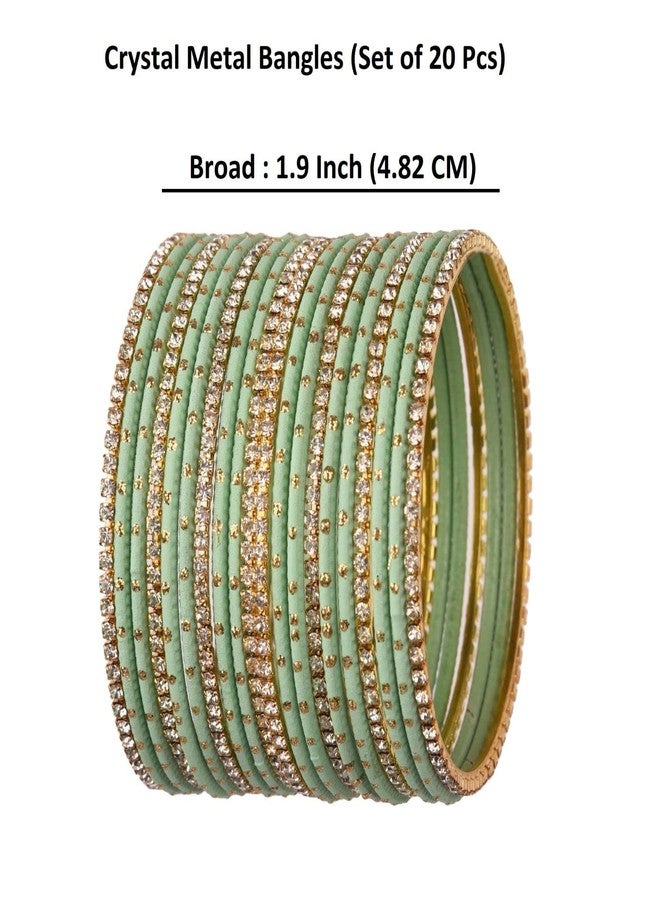 Efulgenz Indian Bangles for Women Indian Traditional Bangles Indian Bangle Set Rhinestone CZ Plain Metal Bracelet Bangle Jewelry for Women - Image 5