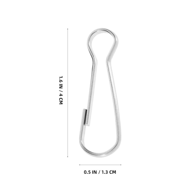 Stainless Steel Spring Hooks 60pcs Flagpole Clips for Small Flags Banner Hardware - Image 3