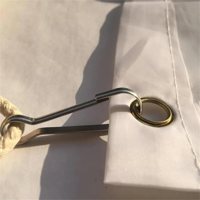 Stainless Steel Spring Hooks 60pcs Flagpole Clips for Small Flags Banner Hardware - Image 4