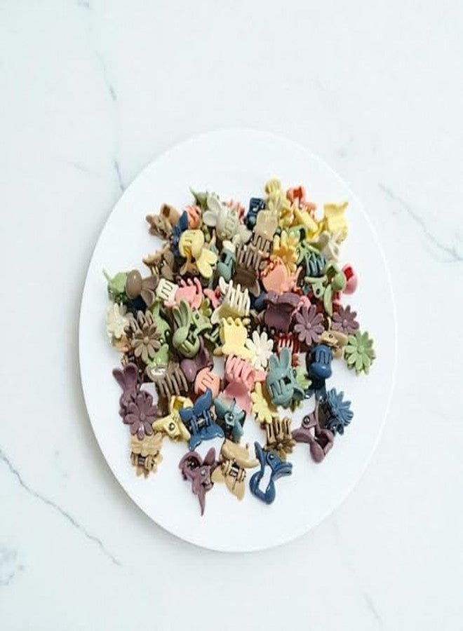 Freebies Stylish Mini Mix Hair Clutcher Pack of 30 | Cute Bunny & Flower Tiny Hair Accessories - Image 2