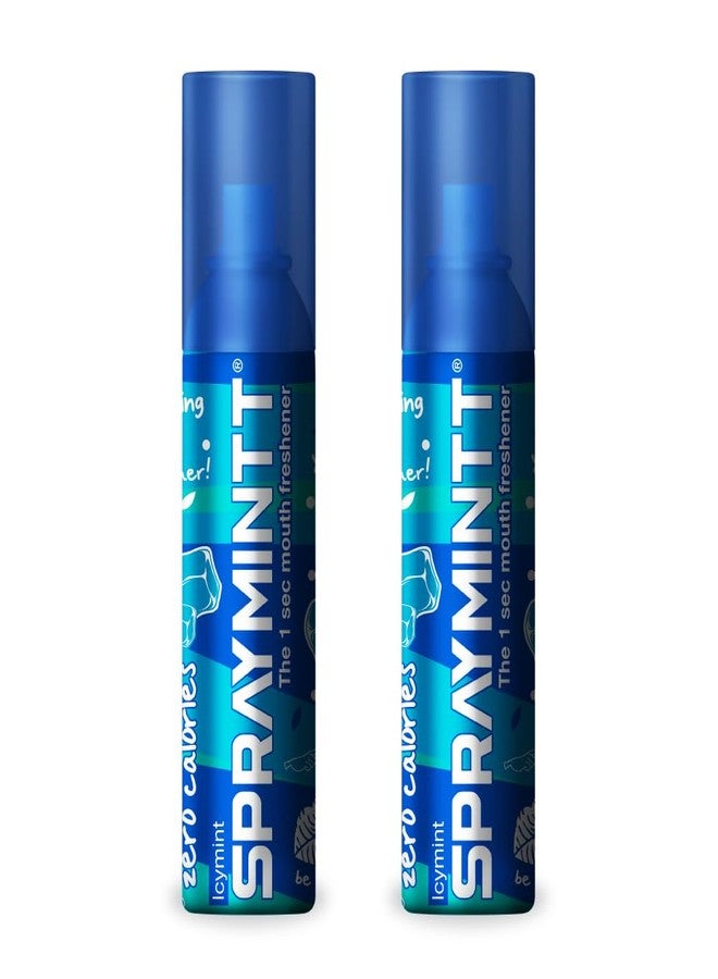Spraymintt معطر فم سبرايمنت | مخواس | منعش للفم | نظافة الفم | أكثر من 175 بخة من الانتعاش الفوري طويل الأمد بدون سعرات حرارية | بنكهة النعناع المنعش | 15 غرام - عبوة من قطعتين - Image 1