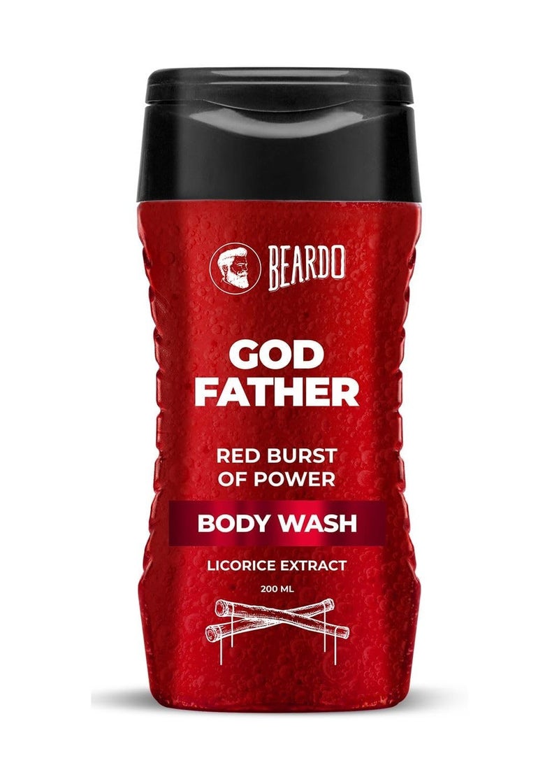 BEARDO Beardo Godfather Body Wash for Men 200ml Powerful and Energising Body Wash for Men Luxurious Lather and Refreshing Shower Gel Goodness of Licorice Extract for Long Lasting Fragrance - Image 1