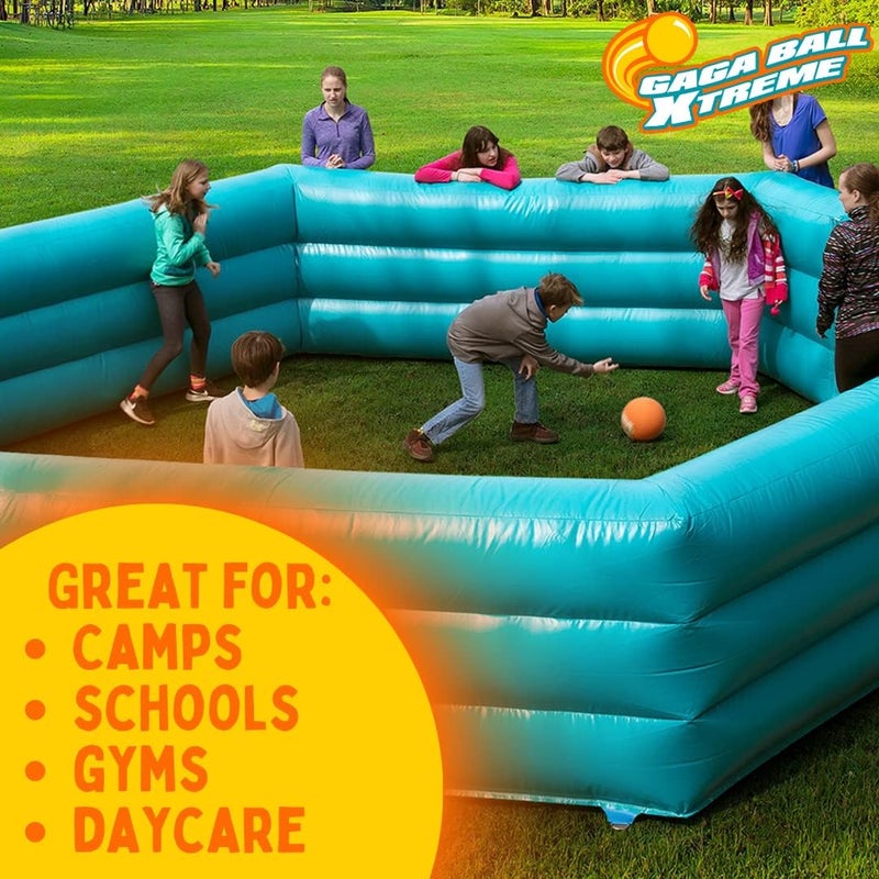SCS Direct Gaga Playground Balls 3pk (8.5 inches) w Air Pump- Durable Rubber Pack for Dodgeball, Kickball, Gagaball Official Play and School - Fun Outdoor Toys and Accessories Gift for Kids - Image 4