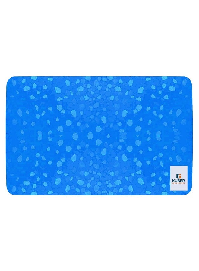 Kuber Industries Stone Print Fridge Mat Set of 6|Water Proof Refrigerator Drawer Mat|Reusable & Washable|Multipurpose Mat for Kitchen (Blue) - Image 3