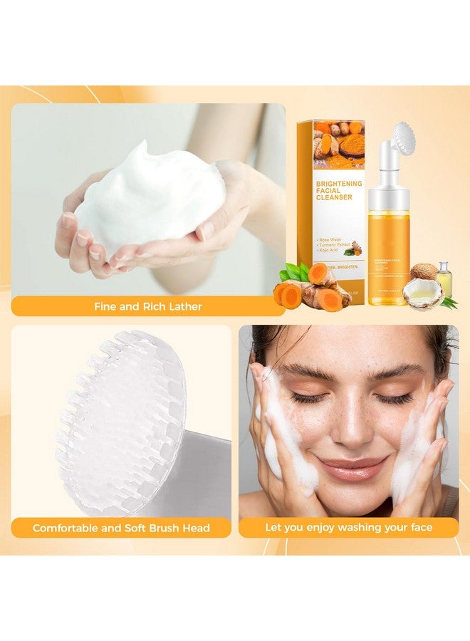 Silvercell Turmeric Facial Cleanser, Turmeric Face Wash, Glow Wash Facial Cleanser Easy to Use, Foaming Facial Cleanser Deep Cleaning Turmeric Foaming Face Wash Moisturizing for All Skin (2) - Image 5
