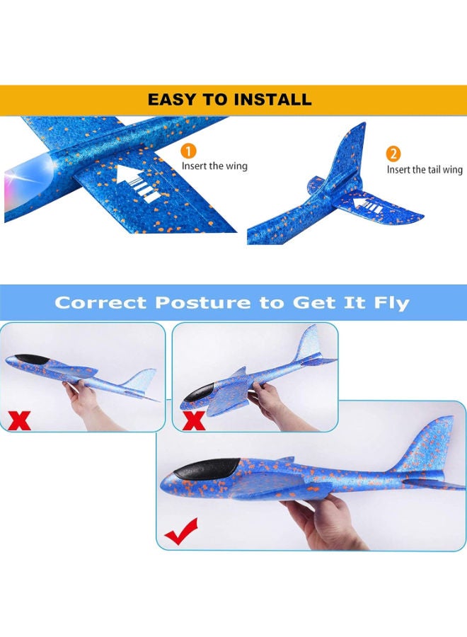 نموذج طائرة شراعية عامة من الرغوة القاذفة للطائرات الشراعية بالقصور الذاتي لعبة طائرة قاذفة يدوية -L - Image 2