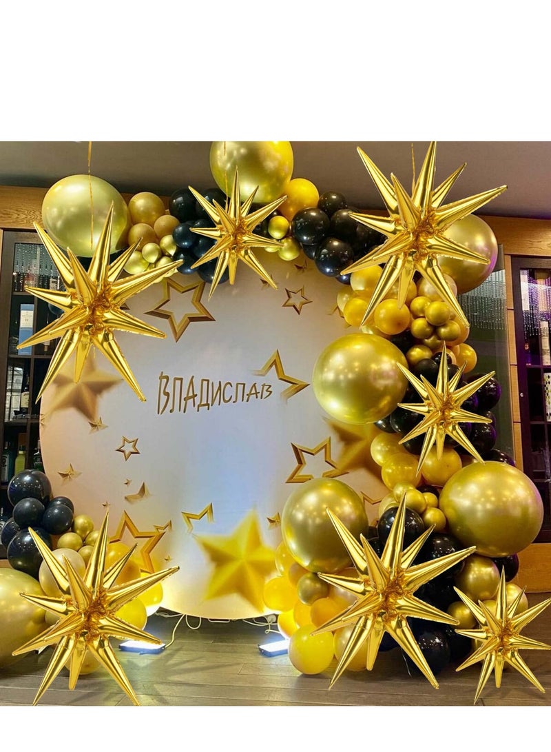 8 Pcs Star Balloons, Huge Gold Explosion Star Aluminum Foil Balloons for Birthday, Baby Shower, Wedding, Bachelorette Party, Disco Party Decorations Supplies - Image 5