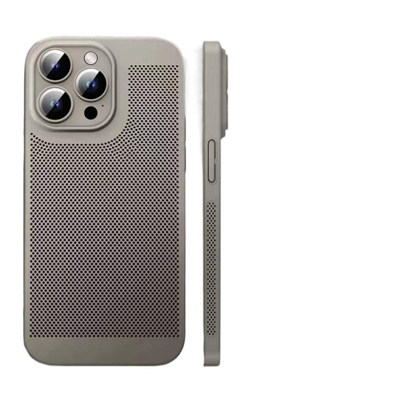 غطاء واقي بPC لـ iPhone 14 / 14 Plus / 14 Pro / 14 Pro Max مع مقاوم للصدمات وحماية من السقوط مع مقاوم للصدمات مع ملمس غير لامع مع تبديد الحرارة باللون بنفسجي باللون البنفسجي - Image 2