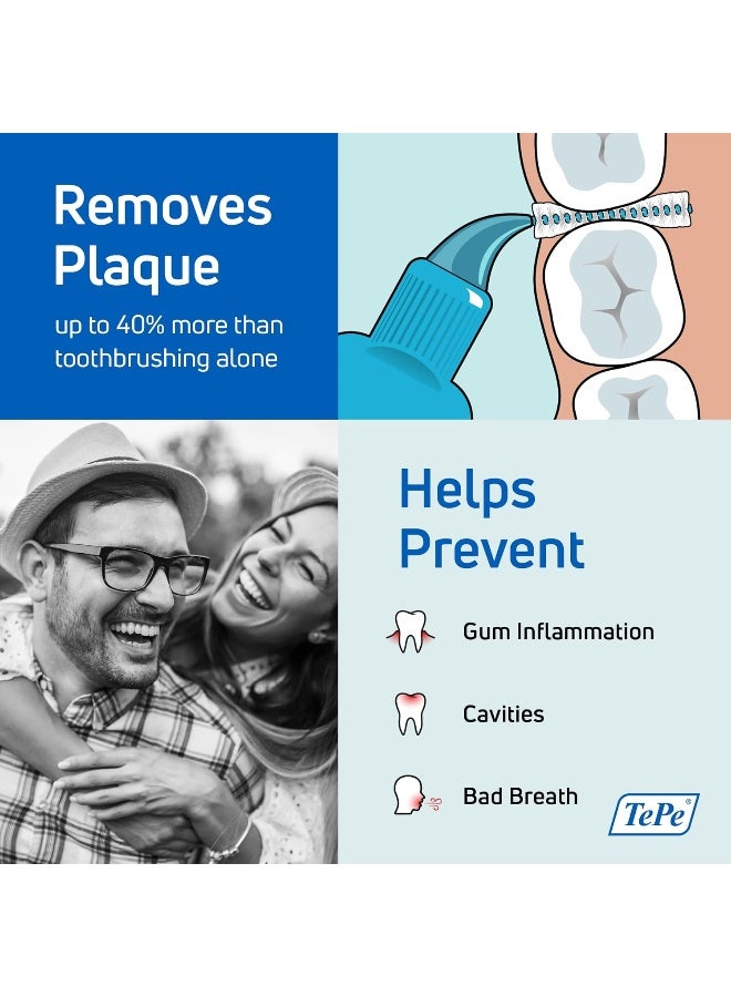 TEPE Interdental Brush Original, Soft Dental Brush for Teeth Cleaning, Pack of 6, 1.5 mm, Extra-Large Gaps, Black, Size 8 - Image 2