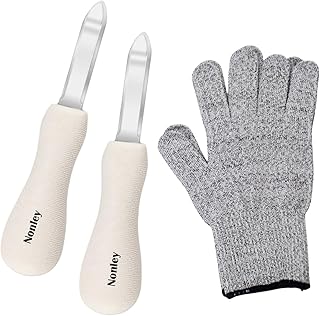 Nonley Nonley Oyster Shucking Knife,  Oyster Knife Shucker Set Not Easy To Break And Bend, 2 PCS Oyster Shucker and Cut - Image 1