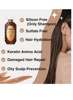 Moist Diane Moist Diane Hair Shampoo and Conditioner Set for Women& Men, Natural Keratin Protein Haircare, Japanese Hydrating Moisturizing Hair& Scalp Hair Care Set, Silicone & Sulfate Free, Extra Damage Repair  - Image 3