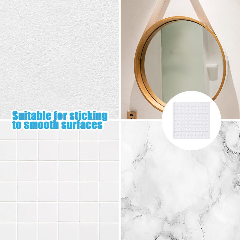 XIHIRCD 600pcs Double-Sided Mounting Putty, 0.39 Inch Clear Adhesive Dots Transparent Glue Tape Stickers Round Sticky Acrylic Tack Putty Removable No Trace Wall Putty for Hanging Photo Pictures Posters - Image 4