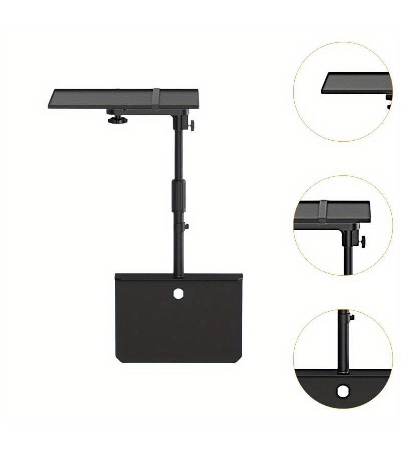 Black Metal Bedside Sofa Projector Stand Adjustable Space Saving Projector Bracket - Image 1
