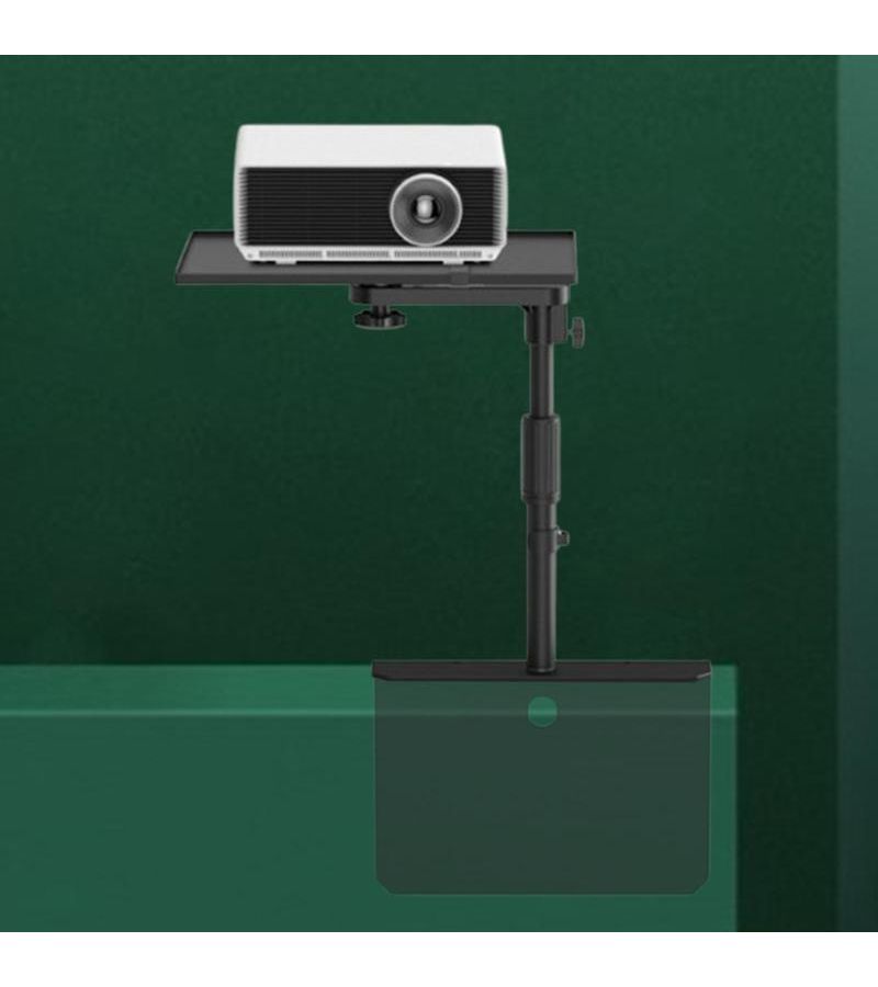 Black Metal Bedside Sofa Projector Stand Adjustable Space Saving Projector Bracket - Image 5