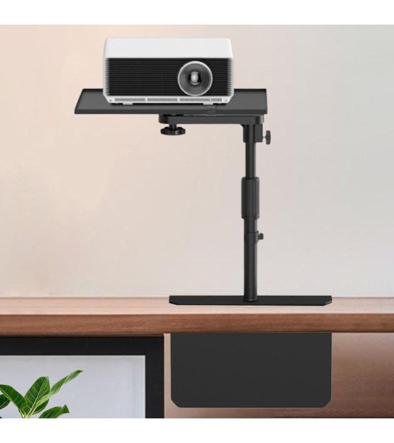 Black Metal Bedside Sofa Projector Stand Adjustable Space Saving Projector Bracket - Image 4