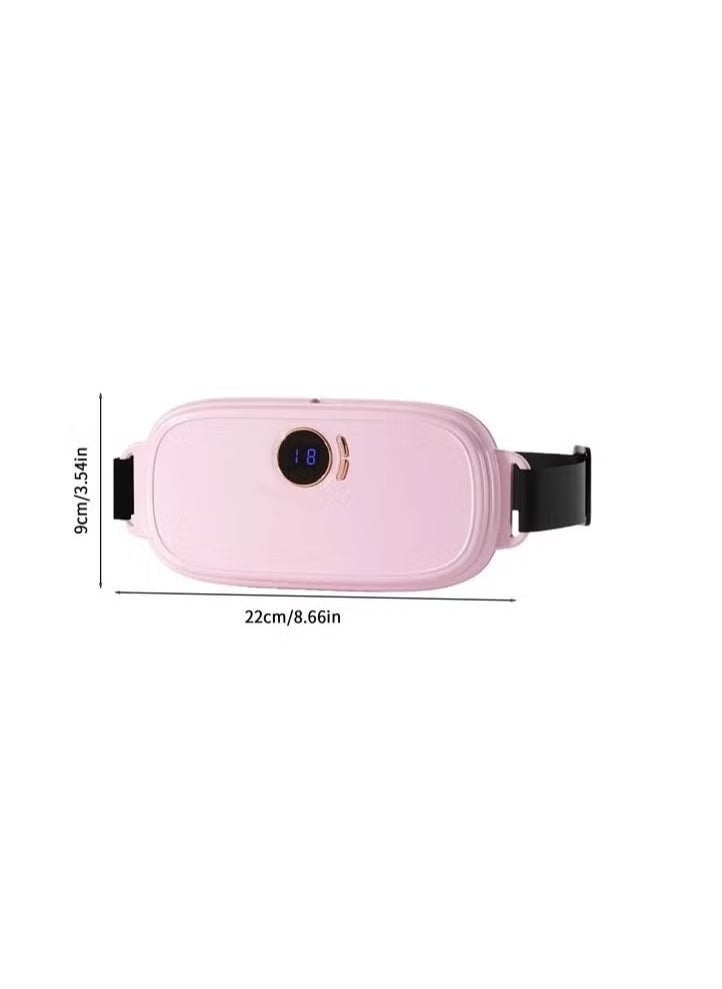 TIGER Portable Cordless Warm Uterine Belt Heating Pad for Women – Pink Electric Waist Belt with Fast Heating Technology, 3 Adjustable Heat Settings, 4 Vibration Massage Modes, USB Rechargeable Period Pain Relief Belt for Belly, Waist, Cramps, and Back Pain  - Image 2