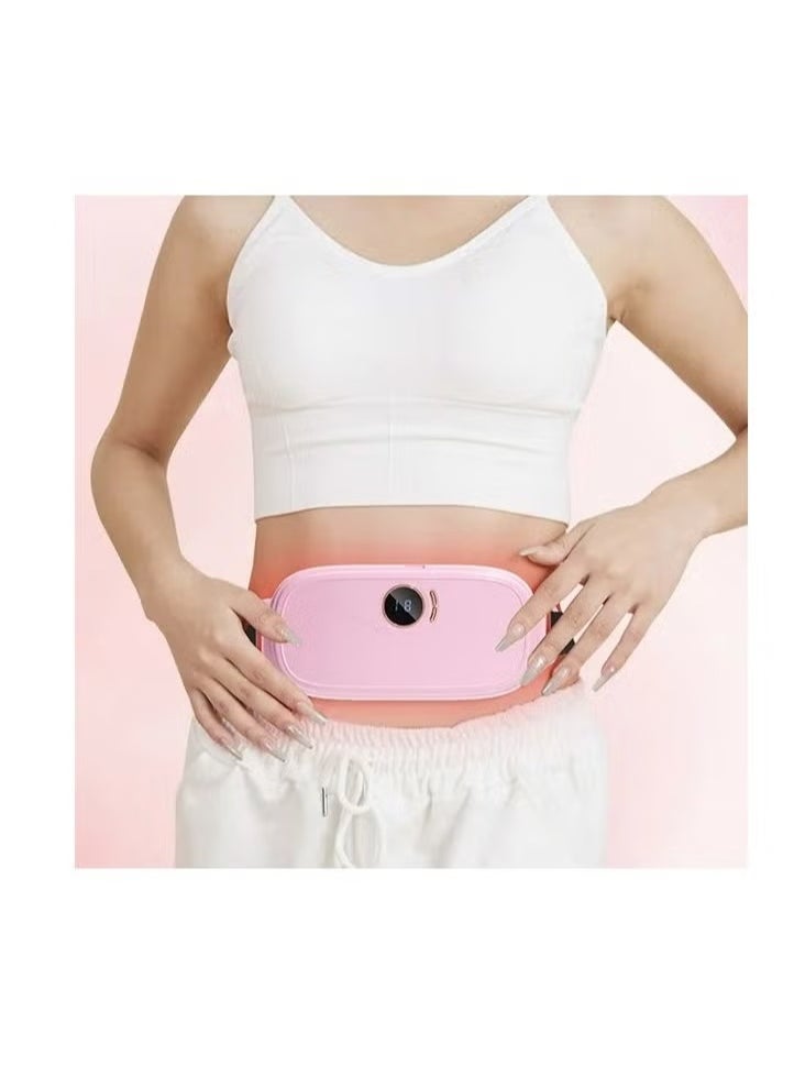 TIGER Portable Cordless Warm Uterine Belt Heating Pad for Women – Pink Electric Waist Belt with Fast Heating Technology, 3 Adjustable Heat Settings, 4 Vibration Massage Modes, USB Rechargeable Period Pain Relief Belt for Belly, Waist, Cramps, and Back Pain  - Image 3