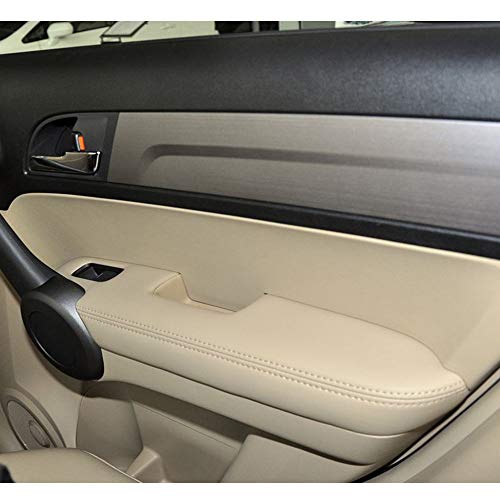 DSkoiph غطاء مسند الذراع لواجهة الباب الأمامي DSkoiph جلد يسار ويمين لهوندا CR-V 2007-2012 (بيج) - Image 4