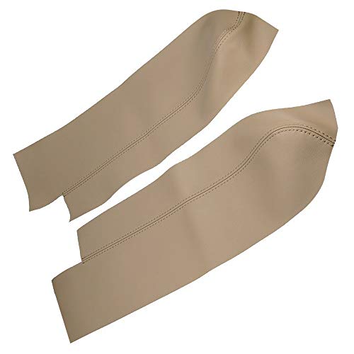 DSkoiph غطاء مسند الذراع لواجهة الباب الأمامي DSkoiph جلد يسار ويمين لهوندا CR-V 2007-2012 (بيج) - Image 3