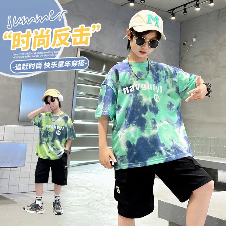 Children'S Wear Boys Summer T-Shirt Style Middle And Large Children'S Summer Boys Casual Top Handsome Children'S Short-Sleeved Trendy T-Shirt - Image 3