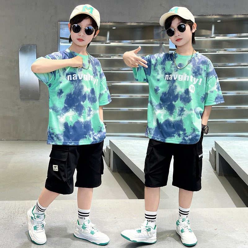 Children'S Wear Boys Summer T-Shirt Style Middle And Large Children'S Summer Boys Casual Top Handsome Children'S Short-Sleeved Trendy T-Shirt - Image 4