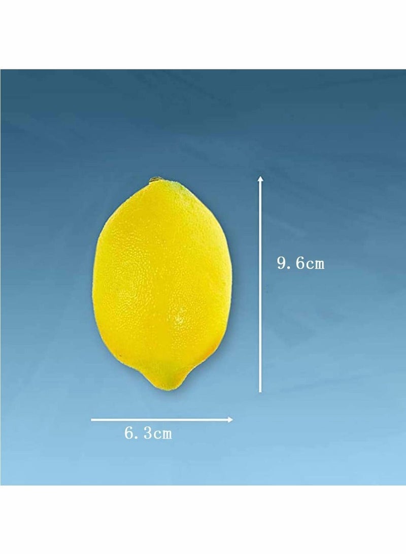 Y&D 10pcs Artificial Lemon Fake Fruit Plastic Food For Home House Kitchen Party Decoration Festival Display Lifelike - Image 3
